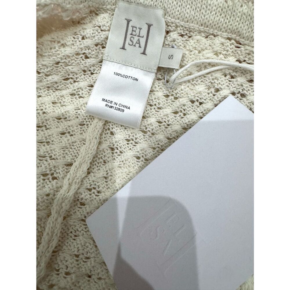 NWT HELSA Rieley Cardigan + Shorts set in cream knit - Picture 11 of 13
